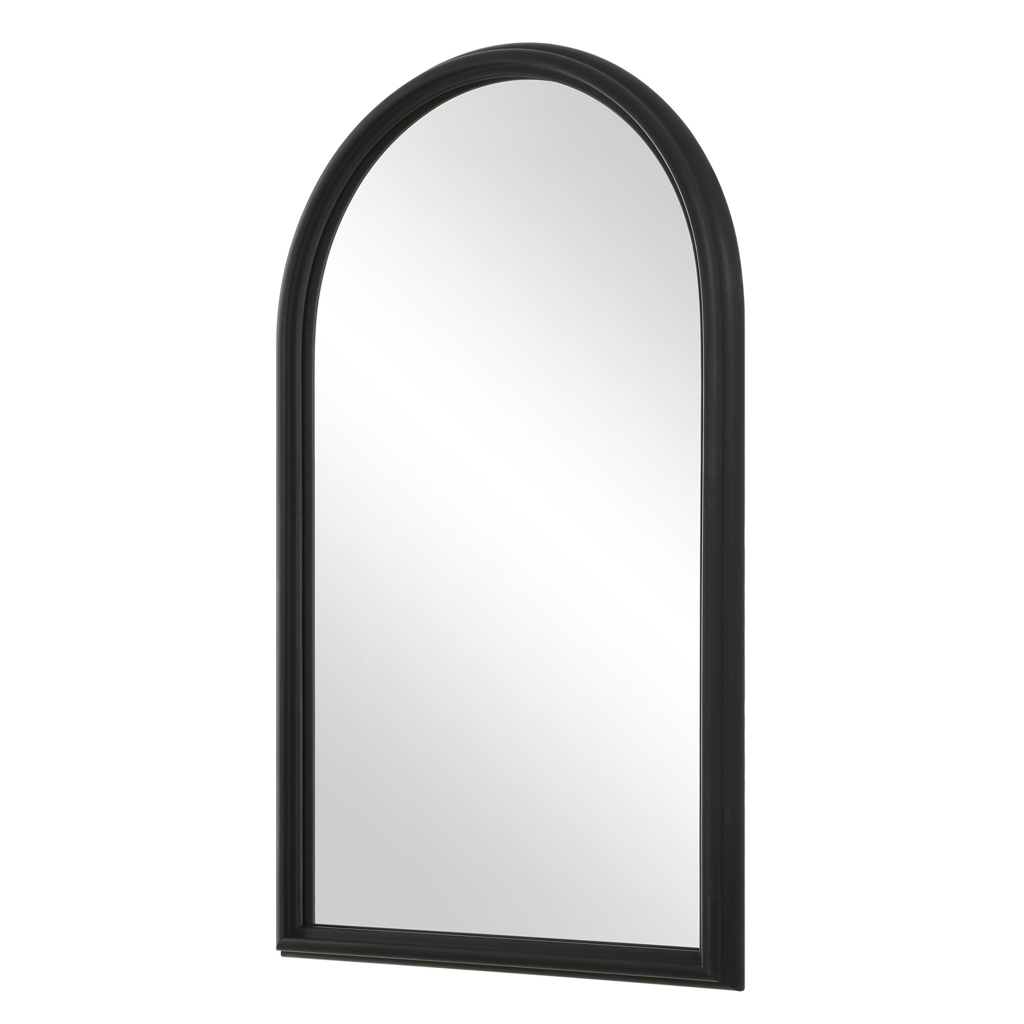 Image 4 22" x 36" Black Arch Wall Mirror more views