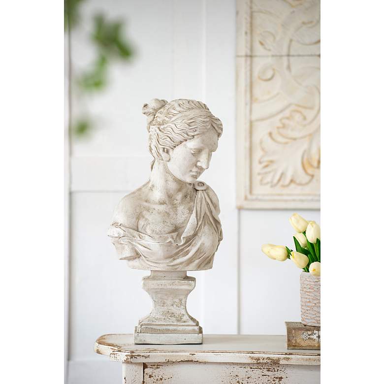 Image 4 22"Antique White Bust of Women more views