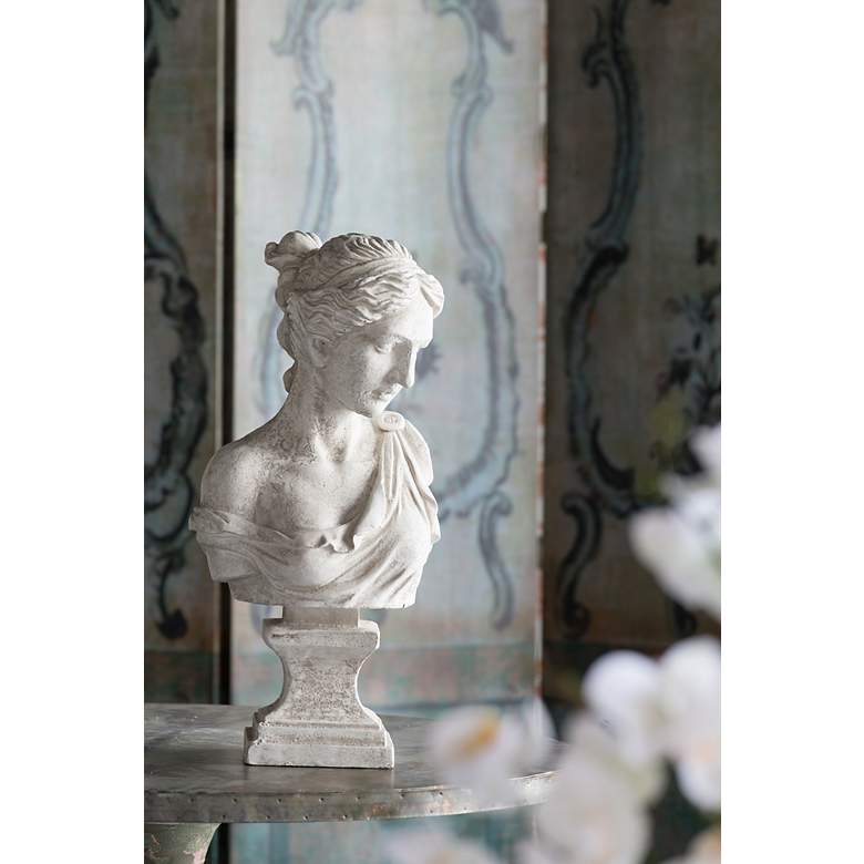 Image 6 22"Antique White Bust of Women more views