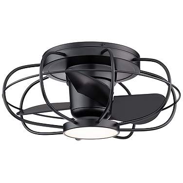 22" WAC Aella Matte Black LED Outdoor  Smart Fandelier Ceiling Fan