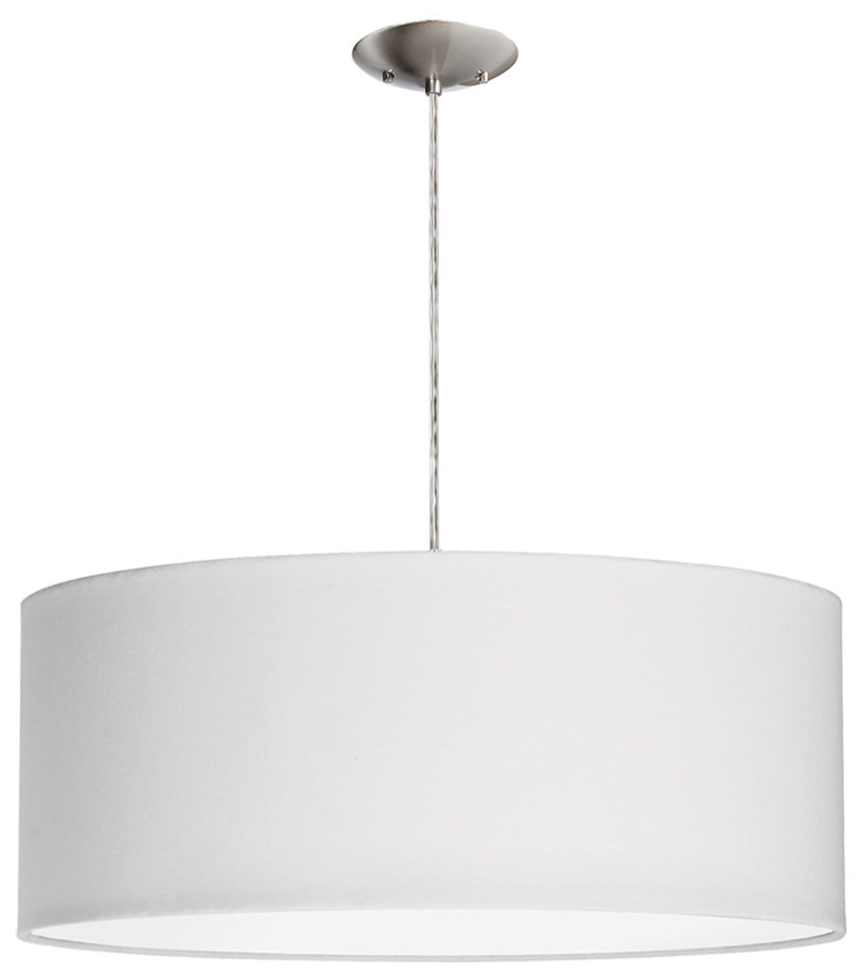 Thumbnail2 of 22" Wide 3 Light Drum Satin Chrome Pendant