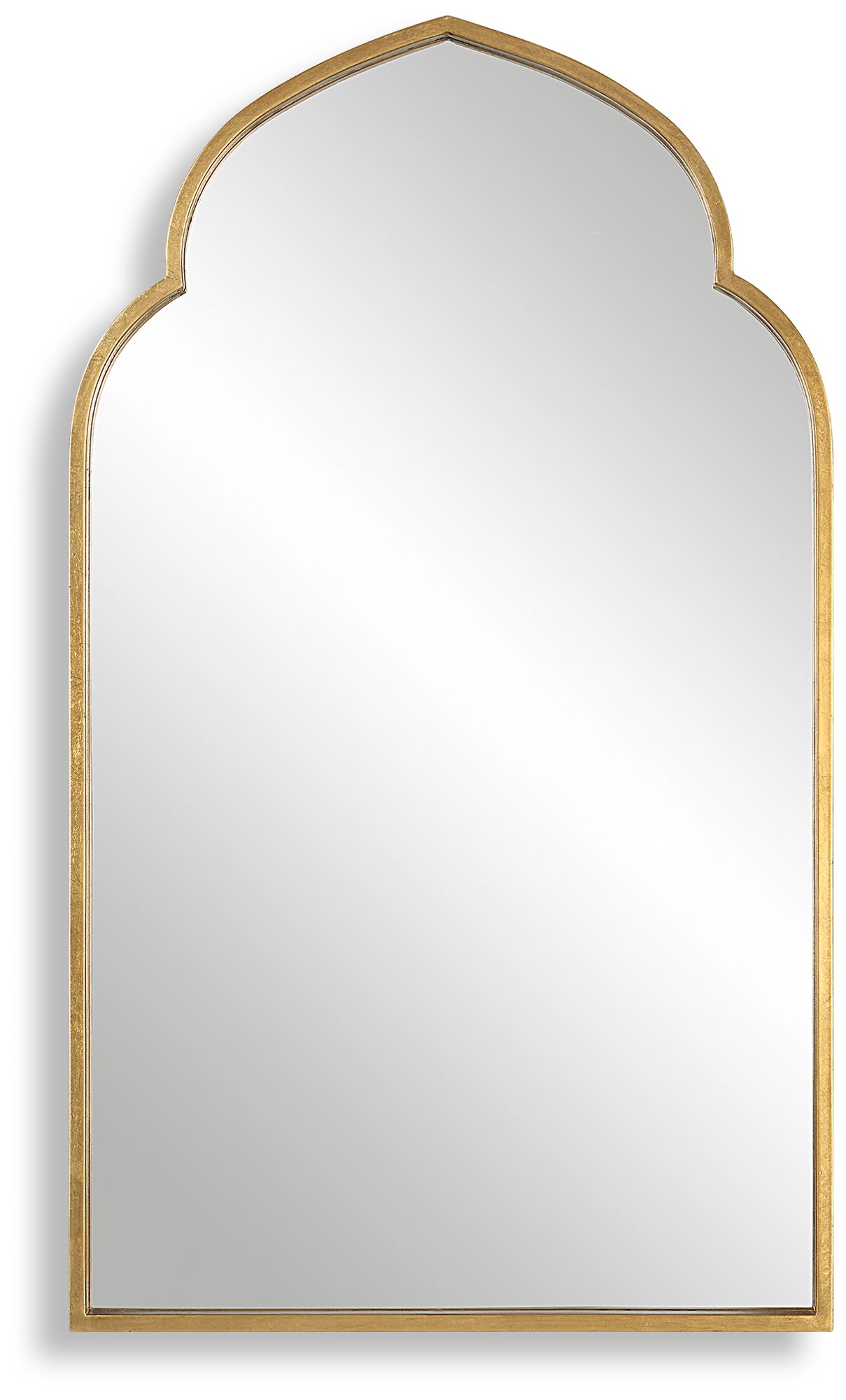 Image 2 22" X 38" Antiqued Gold Arch Wall Mirror