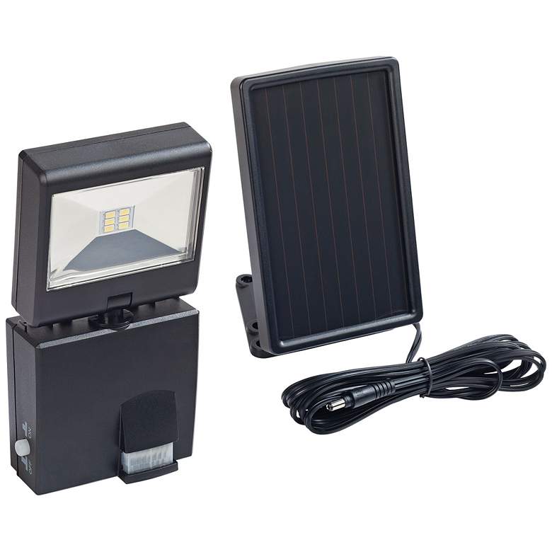 Image 1 220 Lumen LED Black Motion-Activated Solar Security Light