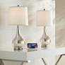 1_360 Lighting Ledger Glass USB Table Lamp Set with Table Top Dimmers in scene