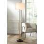 1_Possini Euro Roxie 65 1/2" Double Shade Black and Gold Floor Lamp in scene