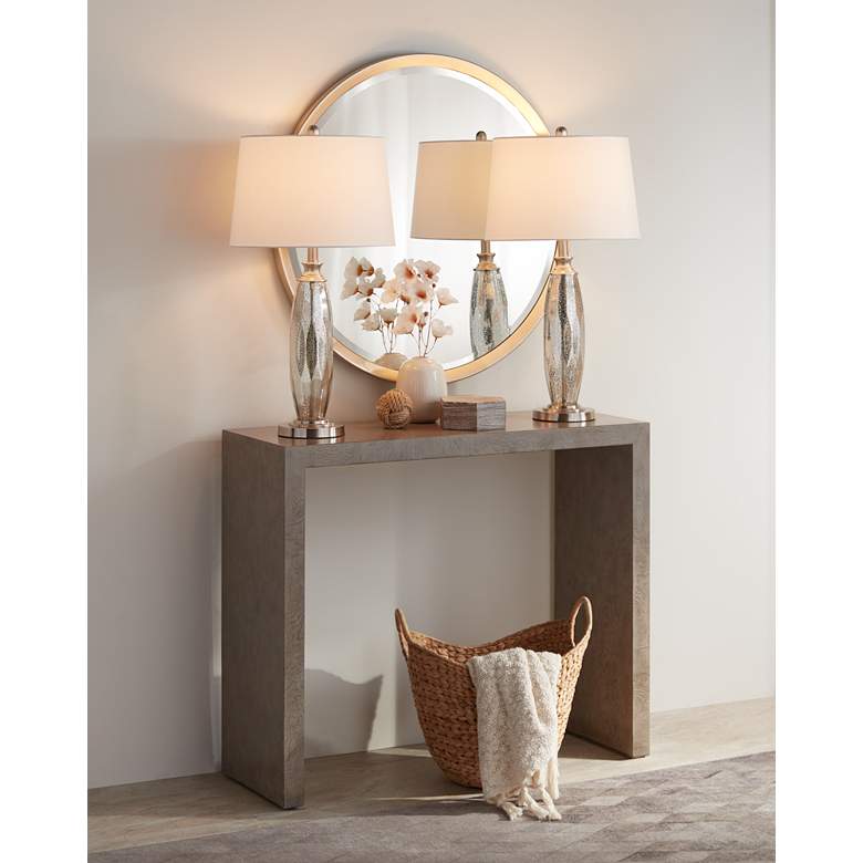 Image 1 Craig 38 inch Wide Modern Gray Finish Console Table in scene