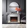 Laila 47 1/2" Wide Mirrored and Gold Electric Fireplace in scene
