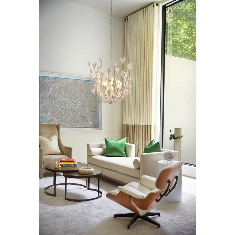Image 1 Hinkley Flora 26 1/4" Wide Textured Plaster 6-Light Chandelier in scene
