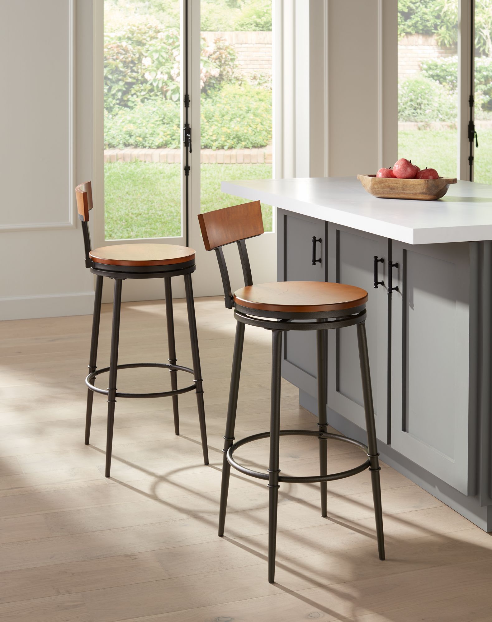 Wood farmhouse bar online stools