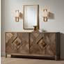 1_Metzeo French Brass 22" x 33" Rectangular Wall Mirrors Set of 2 in scene