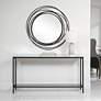 Uttermost Hayley 60" Wide Clear Mirrored Glass and Black Console Table in scene