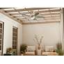 1_56" Kichler Tranquil Weather+ Brushed Nickel LED Remote Ceiling Fan in scene