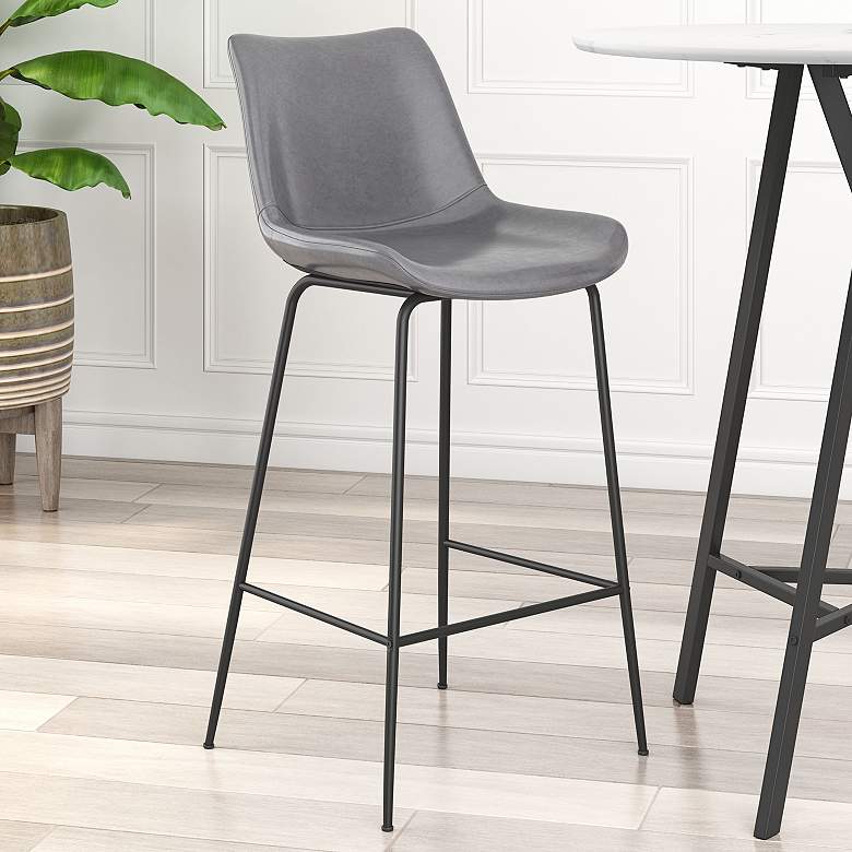 Image 1 22Lx21.3Wx43.3H Byron Bar Chair Gray