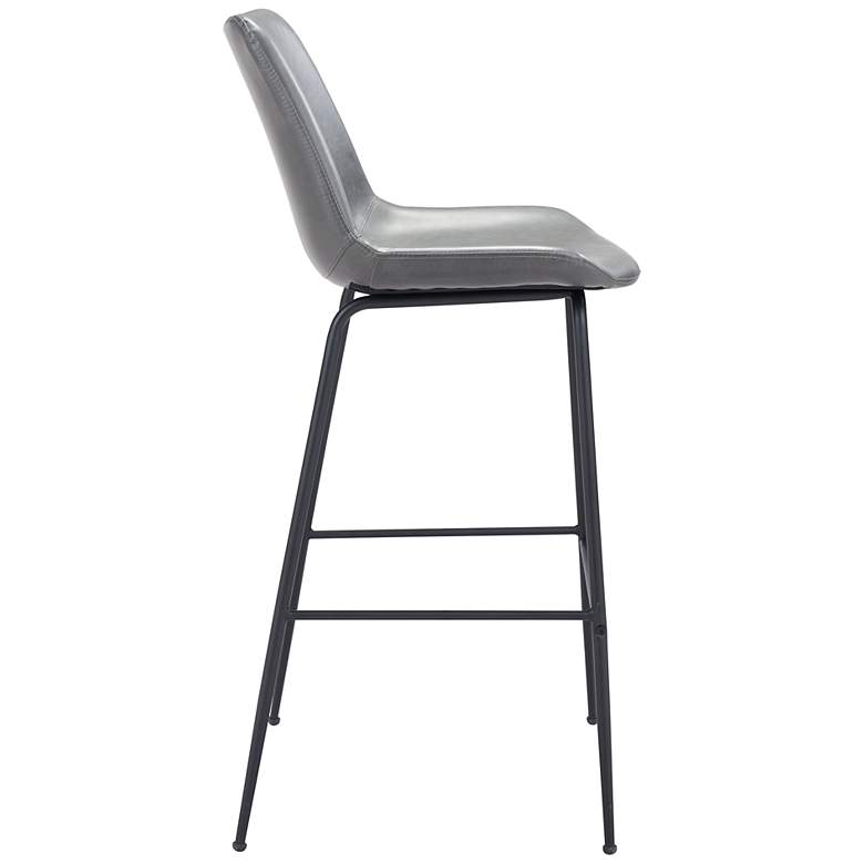Image 5 22Lx21.3Wx43.3H Byron Bar Chair Gray more views