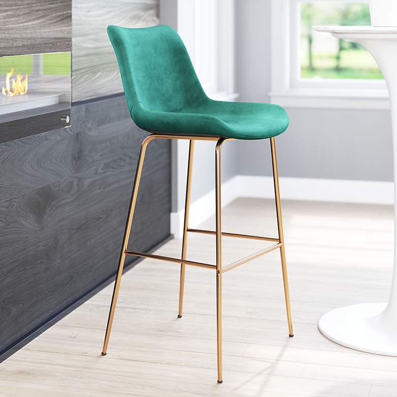 Image 1 22Lx21.3Wx43.3H Tony Bar Chair Green