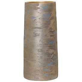 Image1 of 23.6" High Hand Painted Sand Blue Large Vase