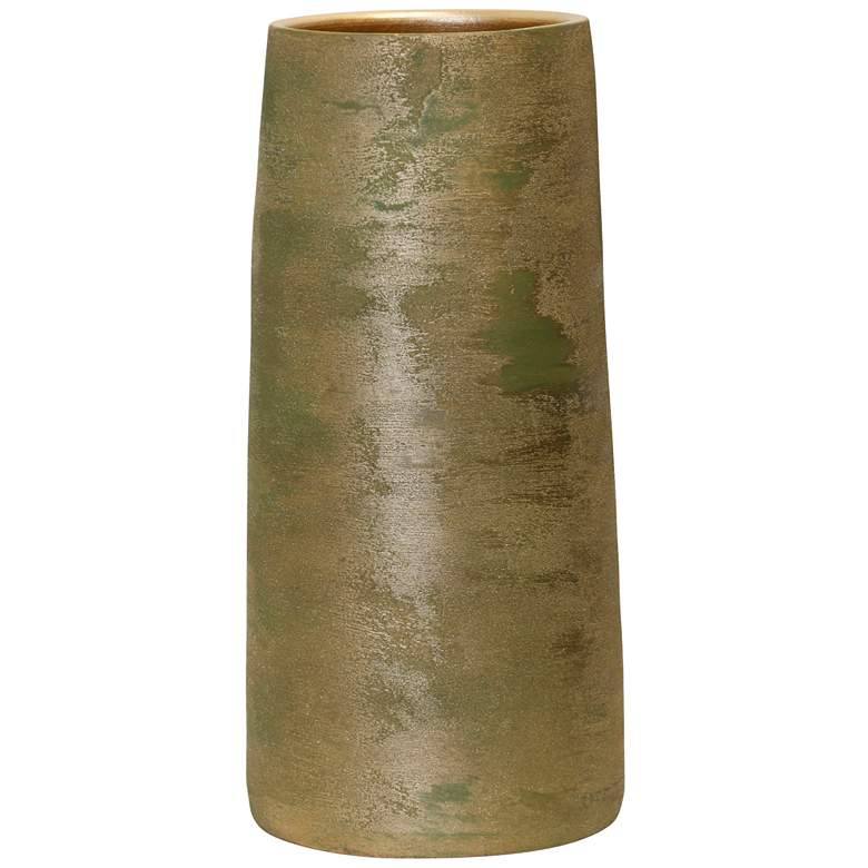 Image 1 23.6" High Hand Painted Sand Green Large Vase