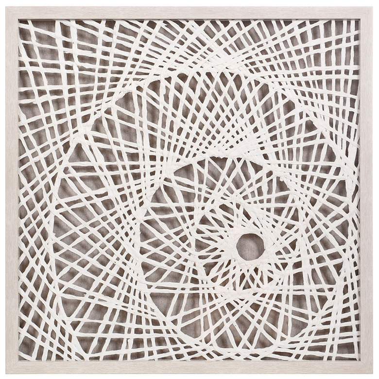 Image 1 23.6 inch x 23.6 inch Natural Abstract Illusion Rice Paper Shadow Box Wal
