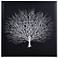 23.6" x 23.6" White Tree on Black Background Shadow Box