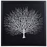 23.6" x 23.6" White Tree on Black Background Shadow Box