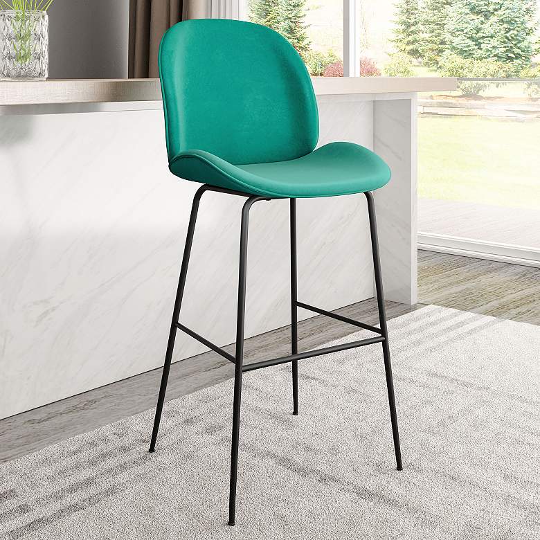 Image 1 23.6Lx20.9Wx46.5H Miles Bar Chair Green