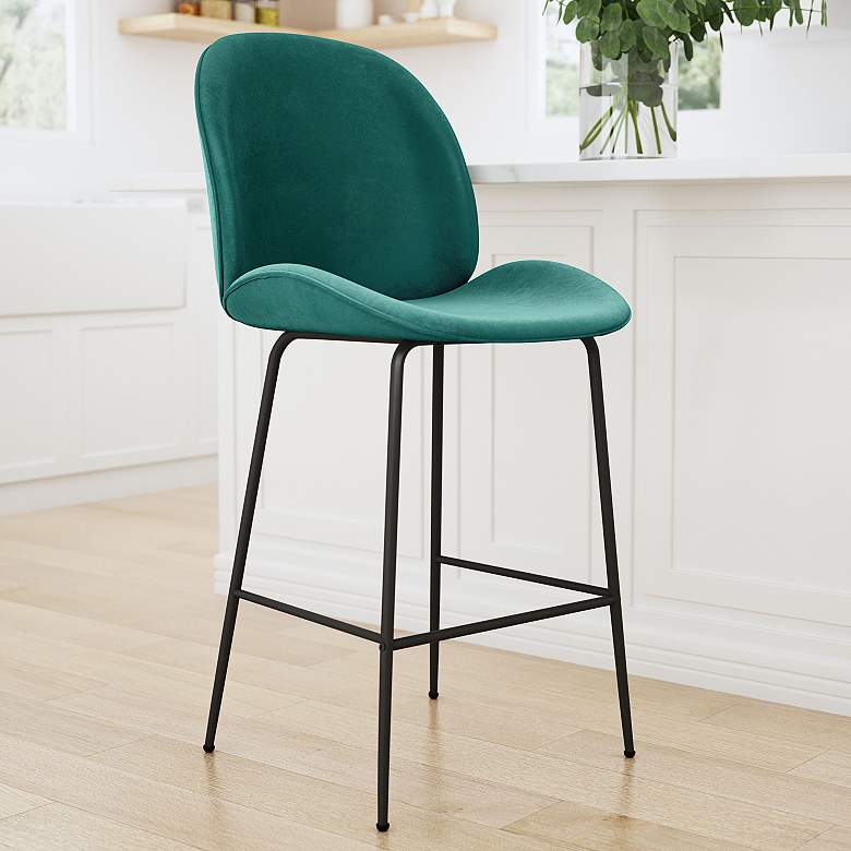 Image 1 23.6x20.1x42.1 Miles Counter Chair Green