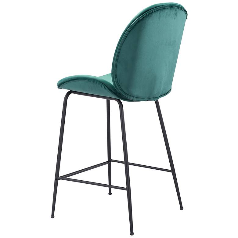 Image 7 23.6x20.1x42.1 Miles Counter Chair Green more views