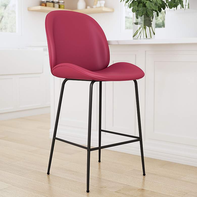 Image 1 23.6x20.1x42.1 Miles Counter Chair Red
