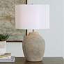 1_23 1/2" High Neutral Ceramic Table Lamp