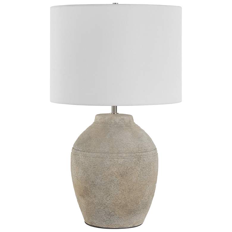 Image 4 23 1/2" High Neutral Ceramic Table Lamp more views