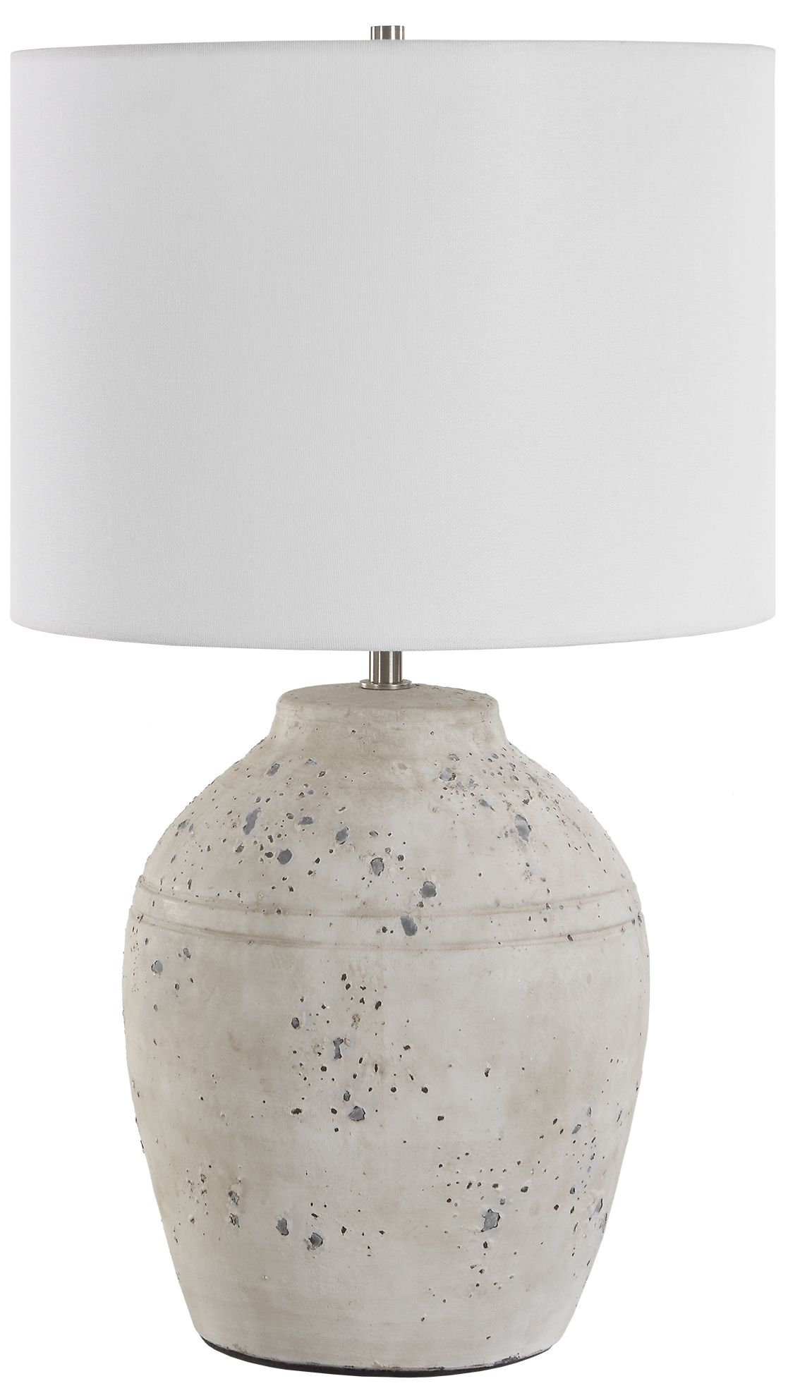 23 1/4" High Distressed White Ceramic Table Lamp