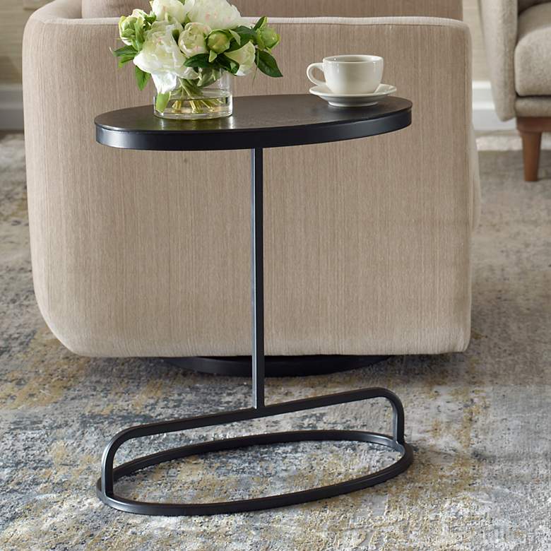Image 1 23" High Black Metal Accent Table