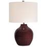 2_23" High Ruby Red Ceramic Table Lamp
