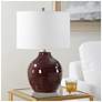 4_23" High Ruby Red Ceramic Table Lamp more views