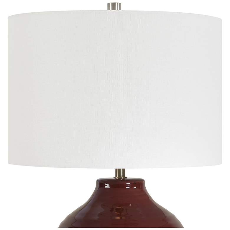 Image 6 23" High Ruby Red Ceramic Table Lamp more views