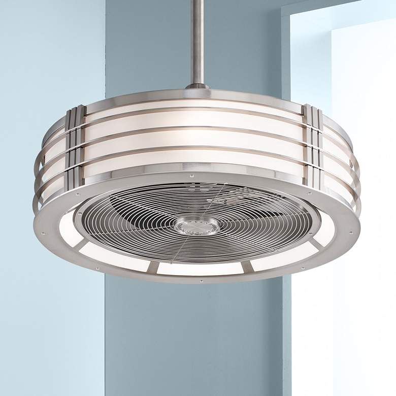 Image 1 23 inch Fanimation Beckwith Brushed Nickel LED Ceiling Fan