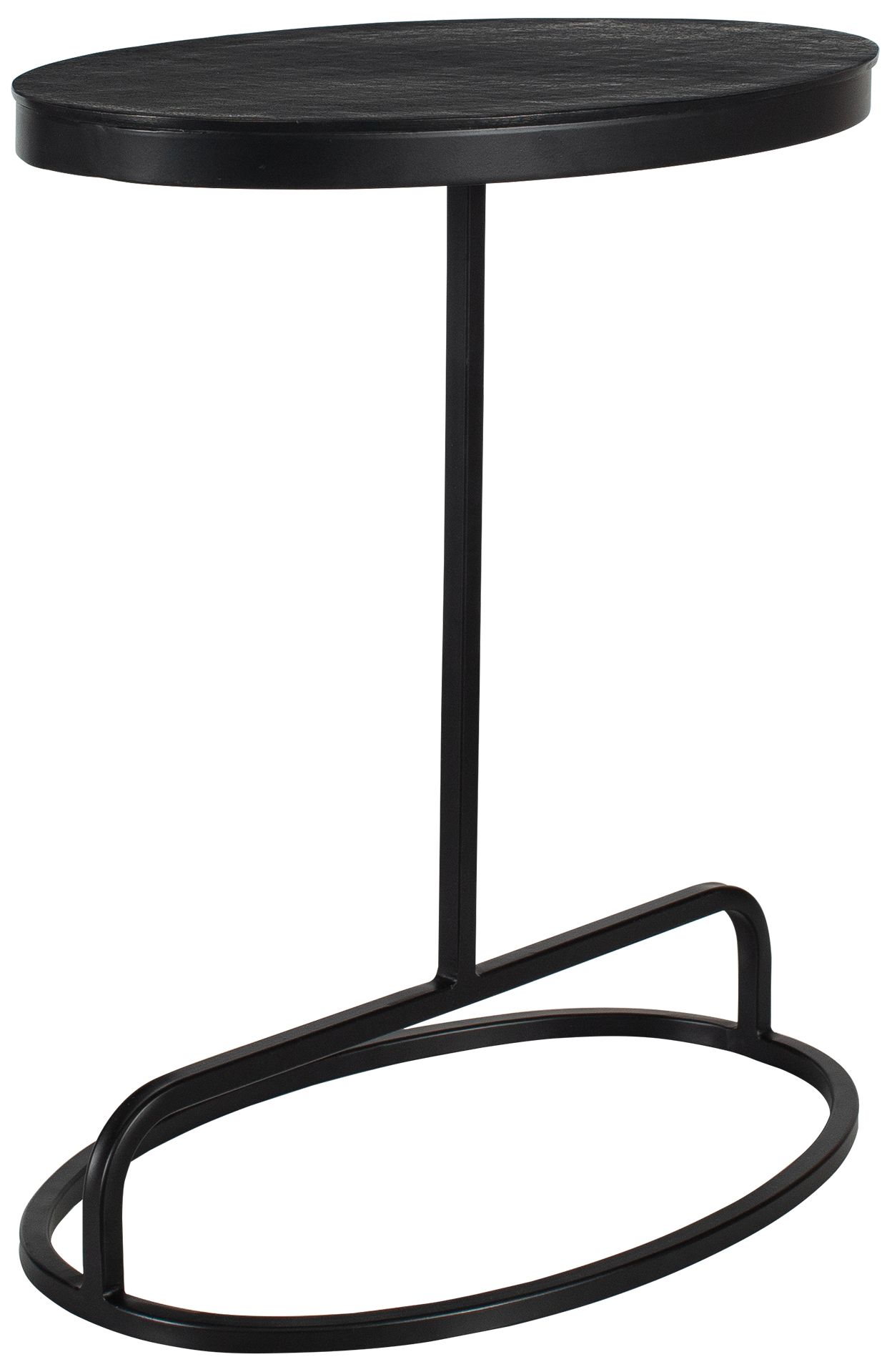 23" High Black Metal Accent Table
