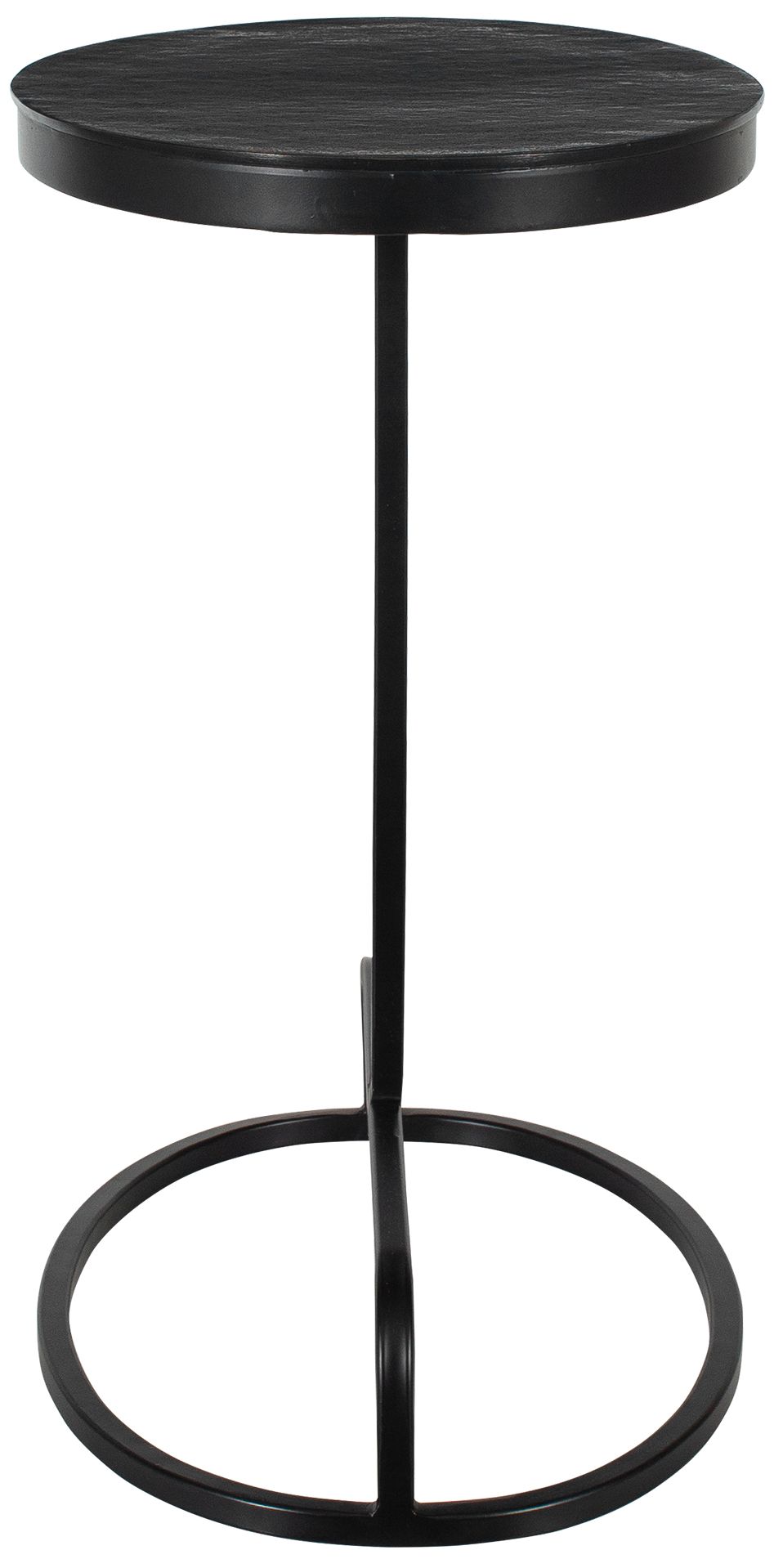 23" High Black Metal Accent Table