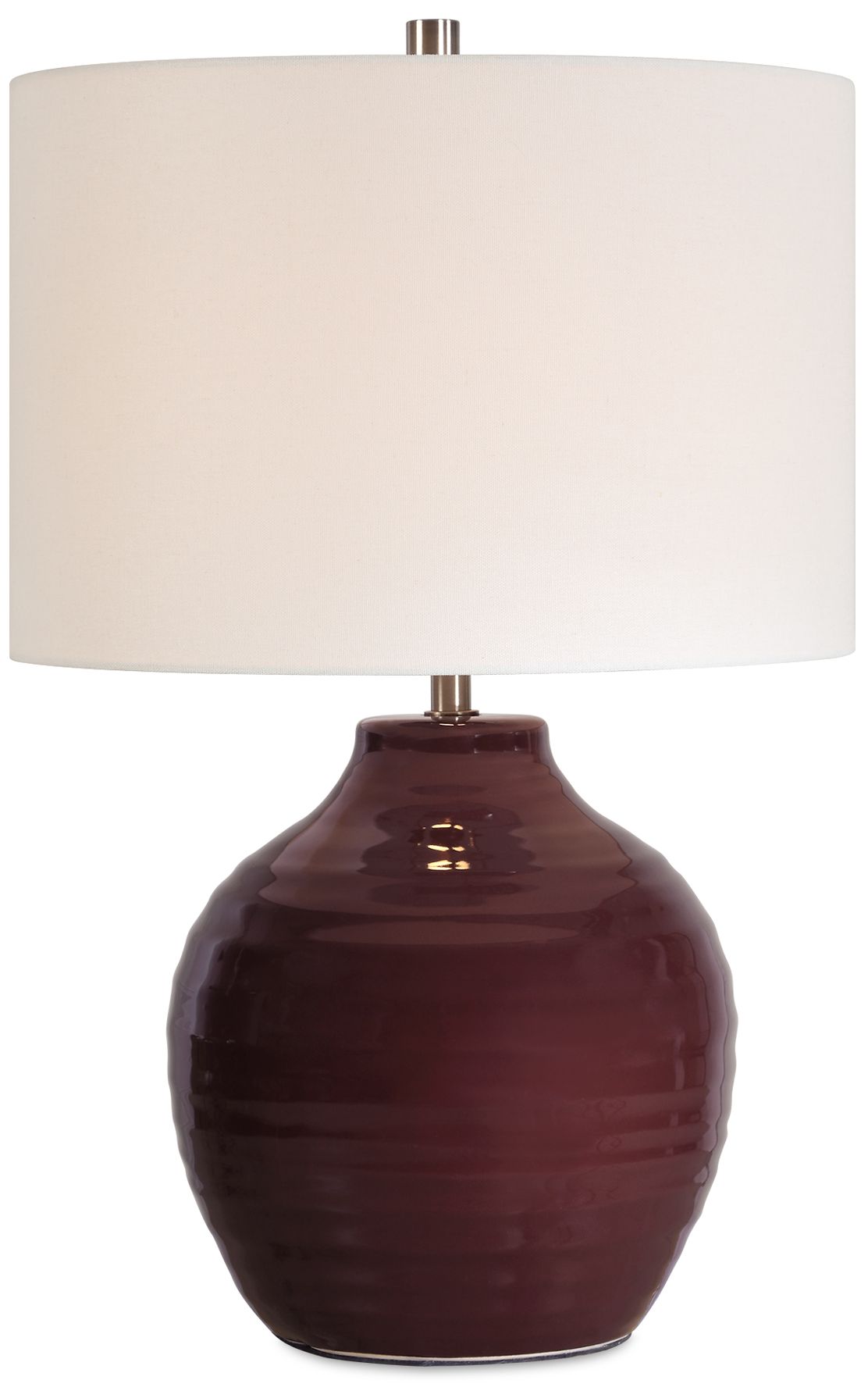 23" High Ruby Red Ceramic Table Lamp