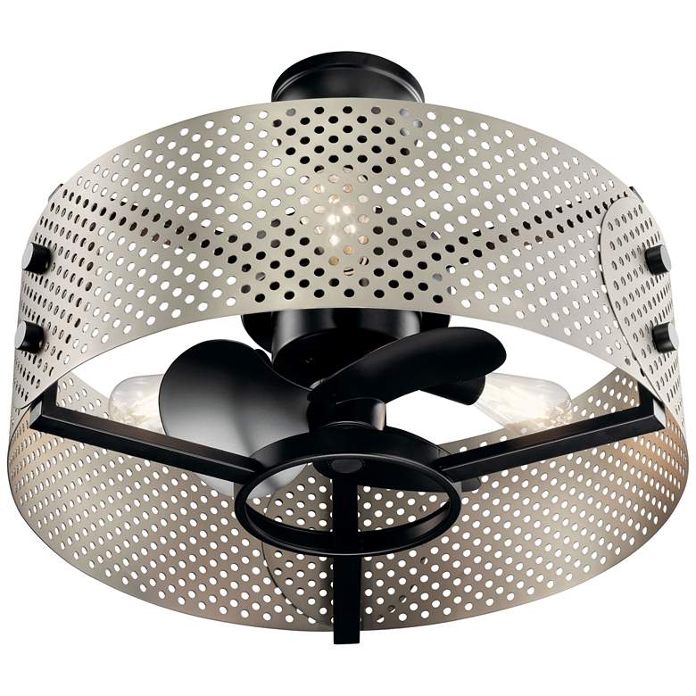 Image 5 23 inch Kichler Eyrie Black and Brushed Nickel Cage Fan with Wall Control more views
