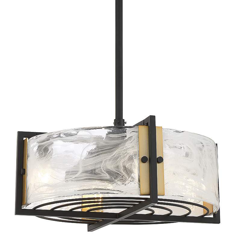 Image 2 23" Savoy House Hayward Matte Black 4-Light LED Fan D'Lier
