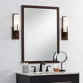 Image1 of Marcello 32" Wide Black and White Marble 1-Drawer Single Sink Vanity in scene