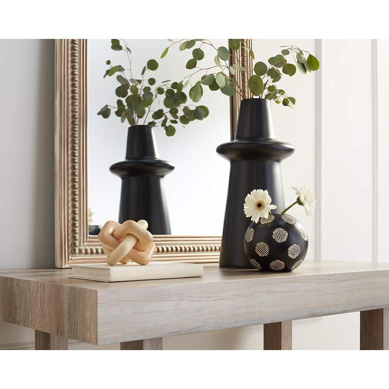 Image 1 Decker 17 3/4" High Matte Black Ceramic Vase in scene