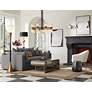 Lucie 48" Wide Grey Coffee Table in scene