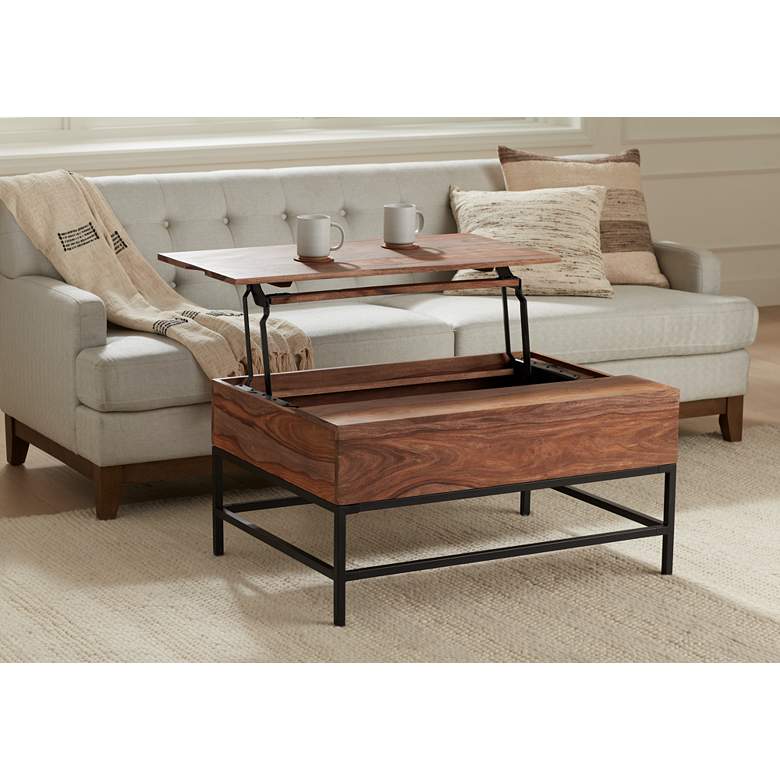 Image 1 Springdale ll 36" Wide Natural Wood Lift Top Cocktail Table in scene