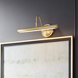 Image1 of Possini Euro Renaissance 16" Wide Brass Finish LED Picture Light in scene
