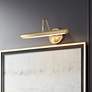 Possini Euro Renaissance 16" Wide Brass Finish LED Picture Light in scene