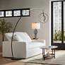 1_Possini Euro Allura Black 79" High 3-Ring LED Modern Arc Floor Lamp in scene