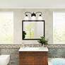 1_Brookside 22 3/4" Wide Black 3-Light Vanity Bath Light in scene