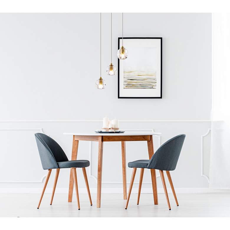 Image 1 Elegant Lighting Eren 11 3/4" 3-Light Modern Cluster Crystal Pendant in scene